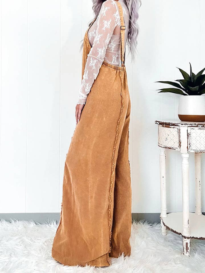 DE VAVE - Wholesale Romper - Women's - Wide-Leg Denim Romper