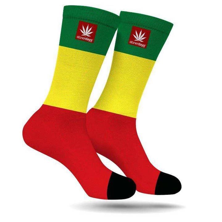 StonerDays Apparel - Wholesale Socks – Unisex - RASTA OG CREW SOCKS