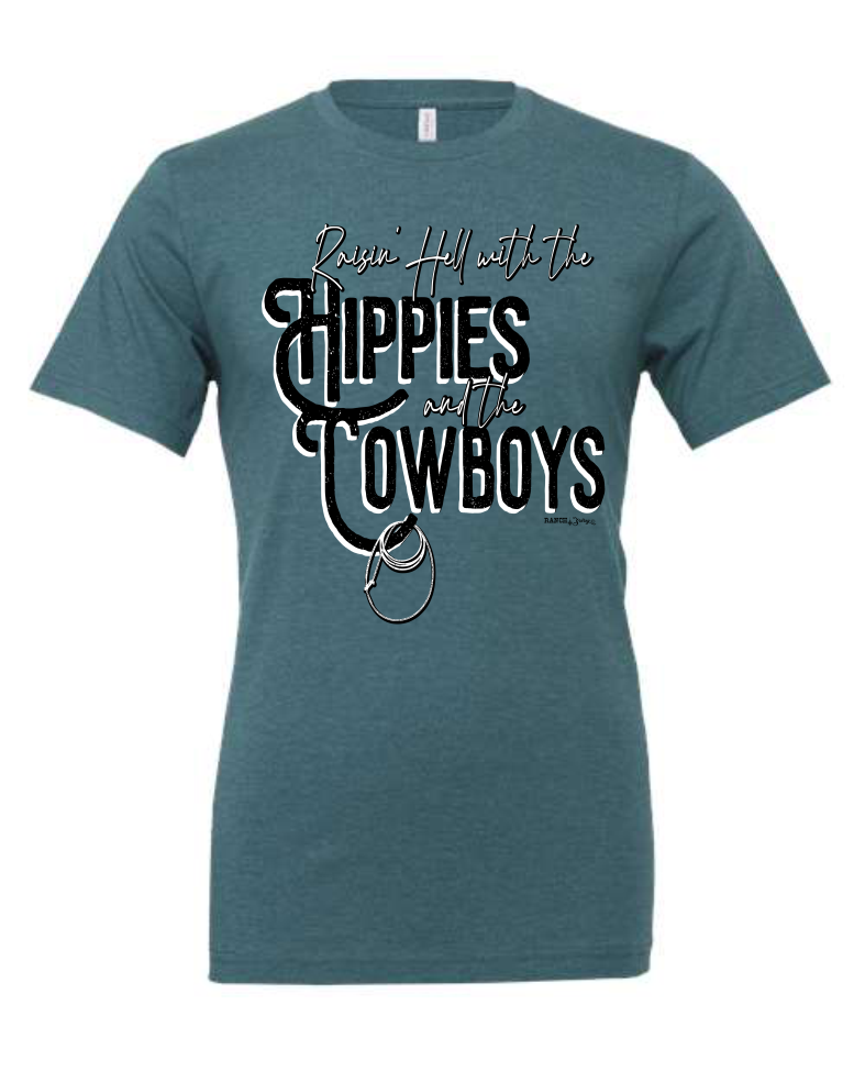 Ranch Swag - Wholesale T-Shirt (Graphic) - Women's - Hippies and Cowboys Graphic Tee4