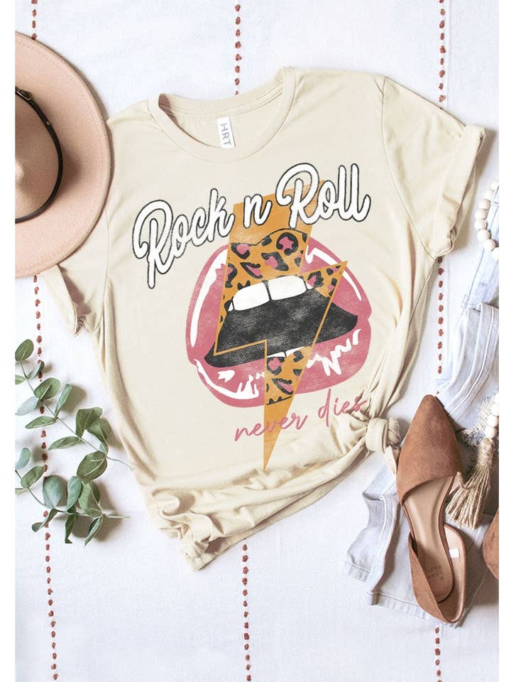ROCK AND ROLL NEVER DIES WASHED GRAPHIC TEE and other Purchase Wholesale rolling stone. Free Returns & Net 60 Terms on Faire trending on Faire.
