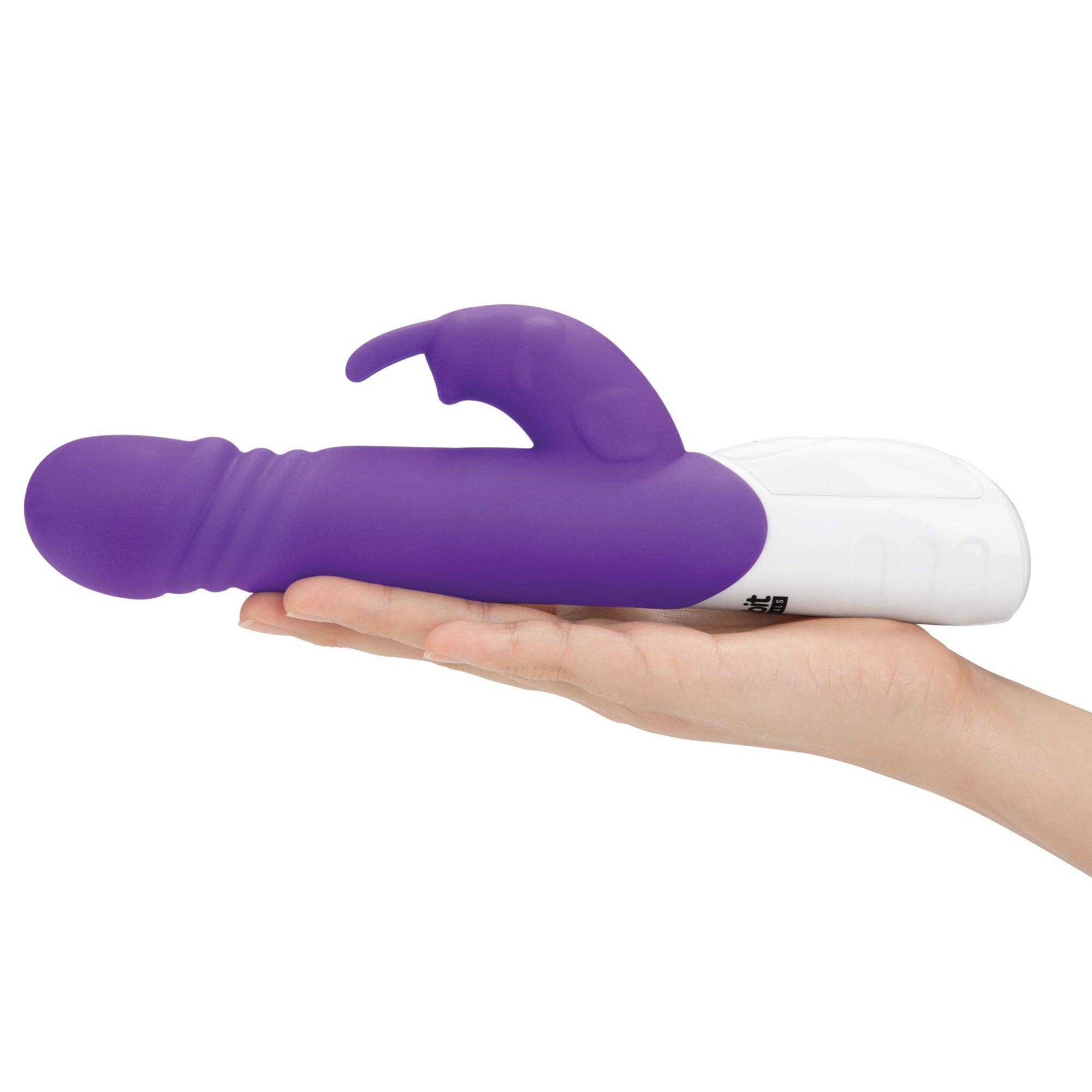 Lux Fetish Store - Wholesale Sex Toy - Rechargeable Thrusting Rabbit Vibrator - Purple9