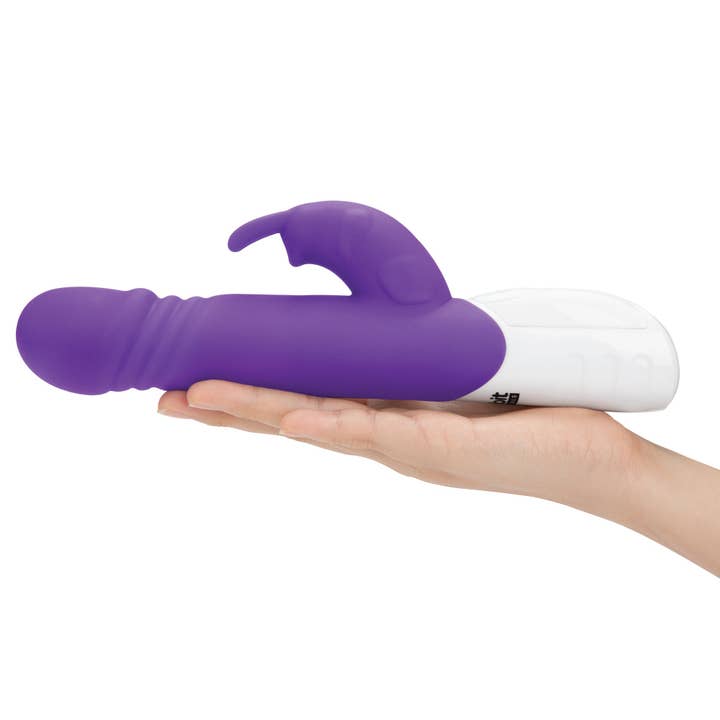 Lux Fetish Store - Wholesale Sex Toy - Rechargeable Thrusting Rabbit Vibrator - Purple9