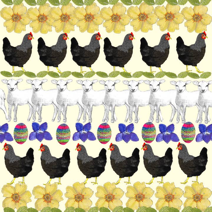 Carte de Pâques Spring Lines pour la vente par Tatty Co Ltd