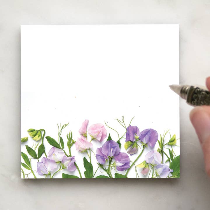 Sticky Notes - Sweet Peas for wholesale by Bottle Branch