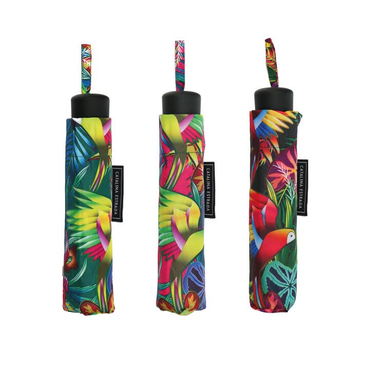 Cuatrogotas - Wholesale Umbrella - Women's - Catalina Estrada Foldable Umbrella Guacamaya. Ref-620084