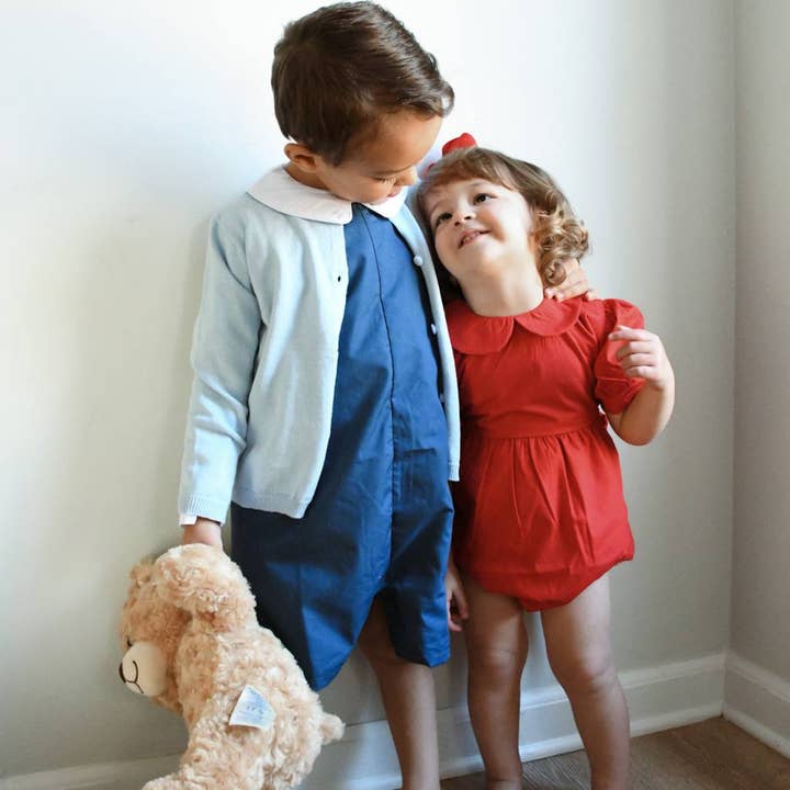 Carson Elizabeth Kids - Wholesale Cardigan - Kids - Blue Cardigan Sweater1