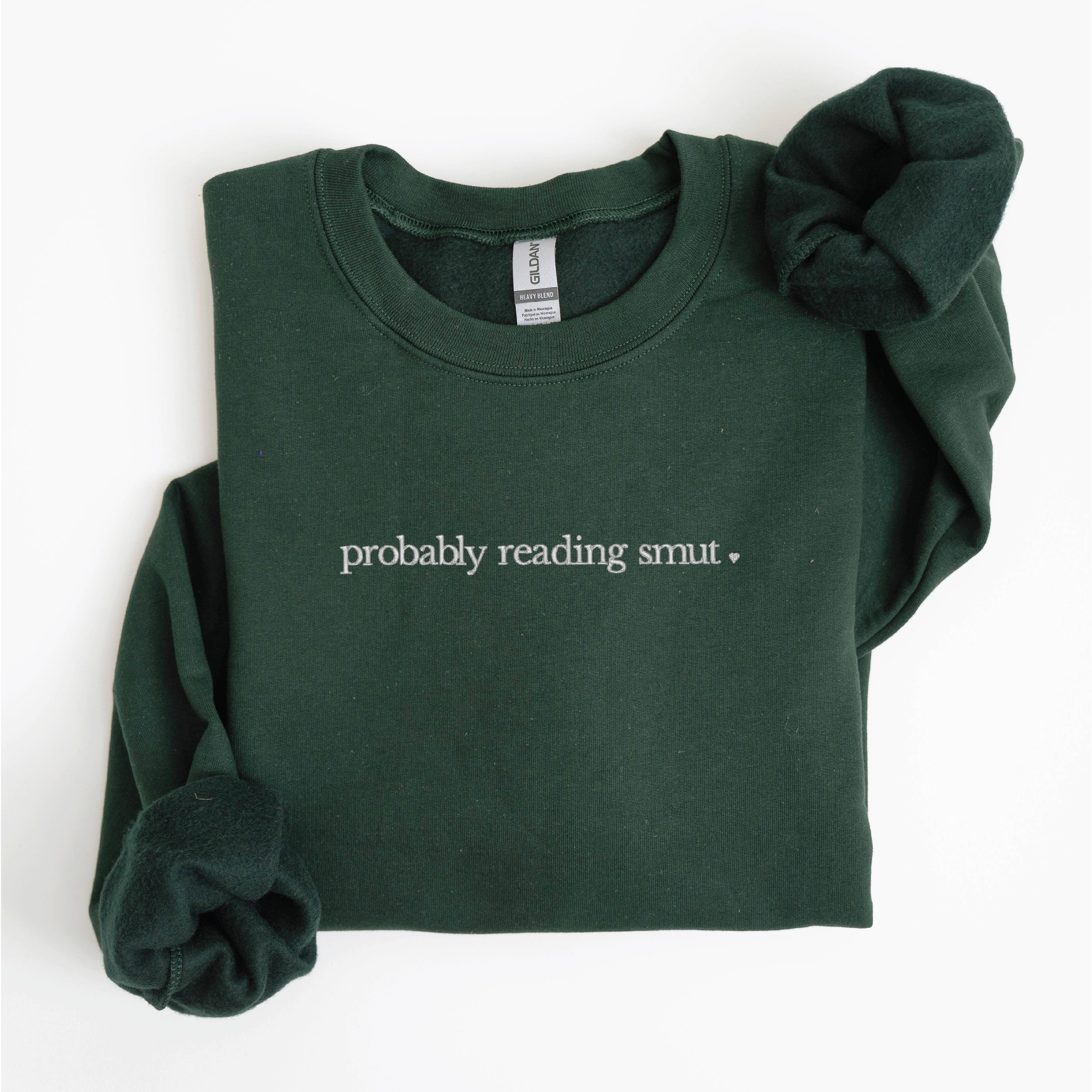 P E T I T R U E - Wholesale Sweatshirt - Women's - EMBROIDERED Probably Reading Smut Sweatshirt for Women  5