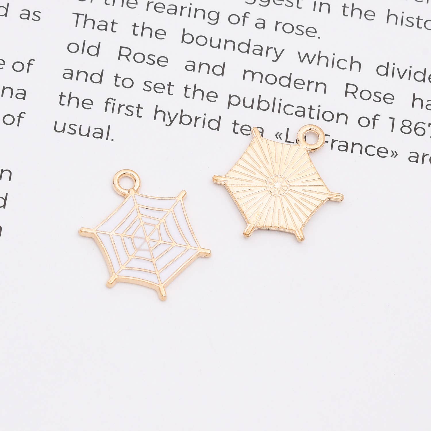 findings4uGem – wholesale Hänge-/berlockhalsband – Guldpläterad Emalj Halloween Fint Berlockhänge, CP215043