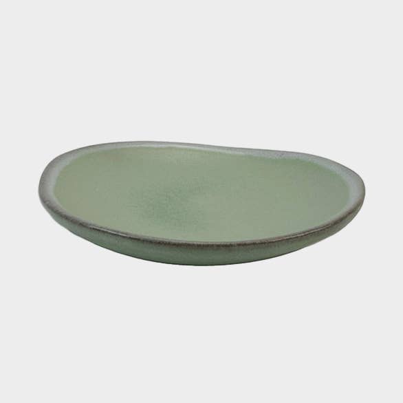 Green Dessert Plate Aveiro for wholesale by Maria Terracota Portugal