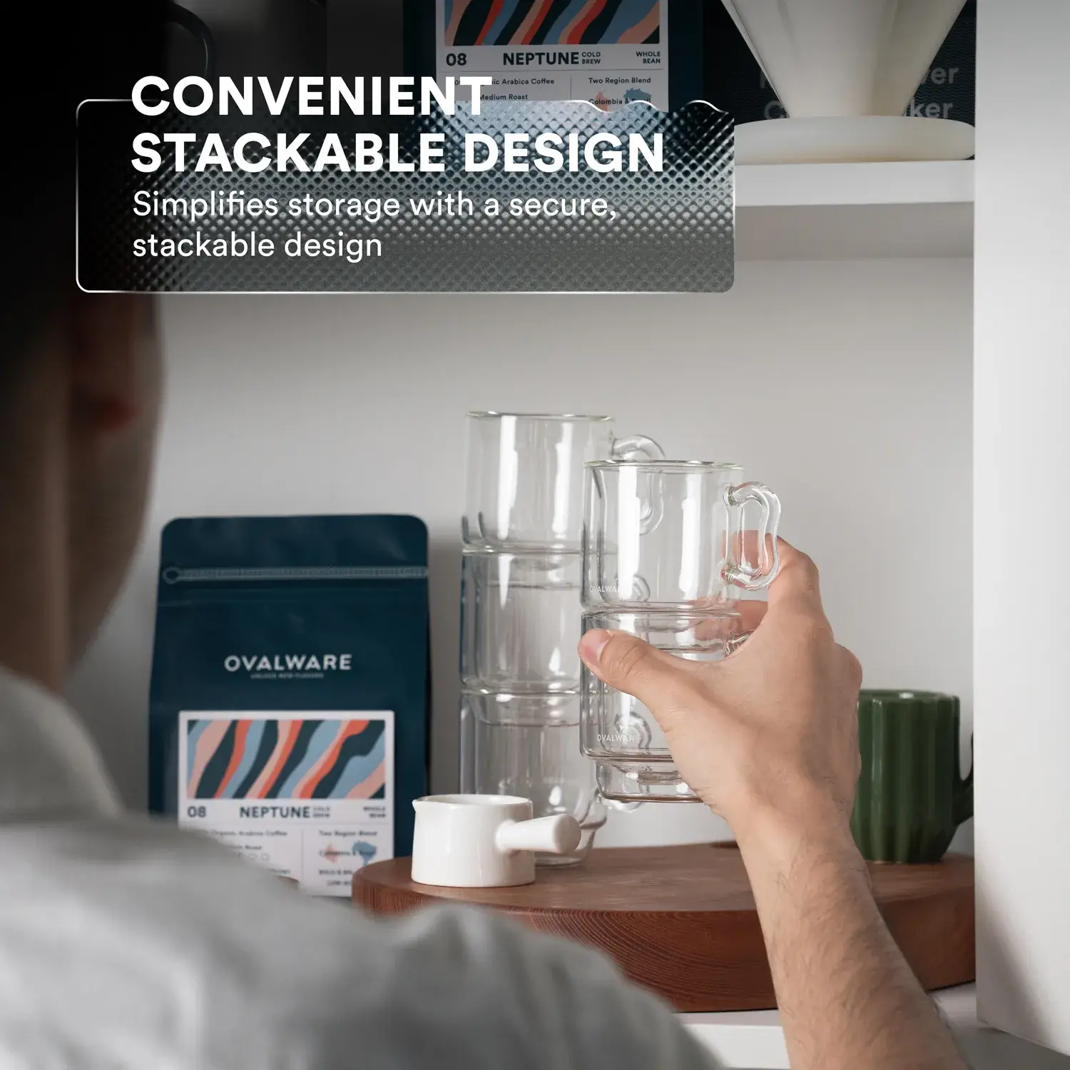 Ovalware - Wholesale Coffee/Tea Cup - Double Wall Espresso Glass Cups | 4oz | Set of 27