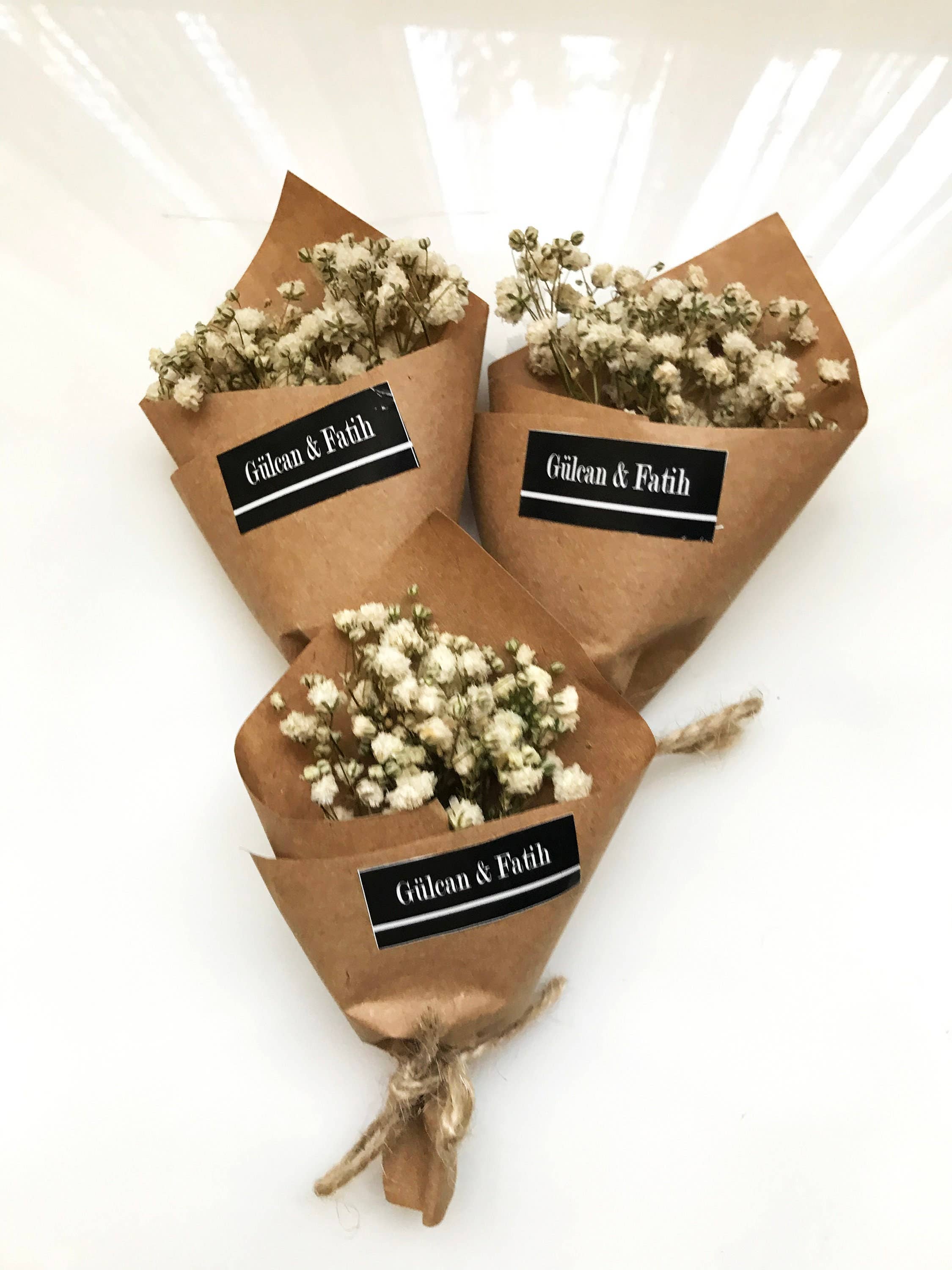 Uniq Favors - Vente Cadeaux pour invités - Mini bouquet magnétique de fleurs séchées, petit cadeau floral2