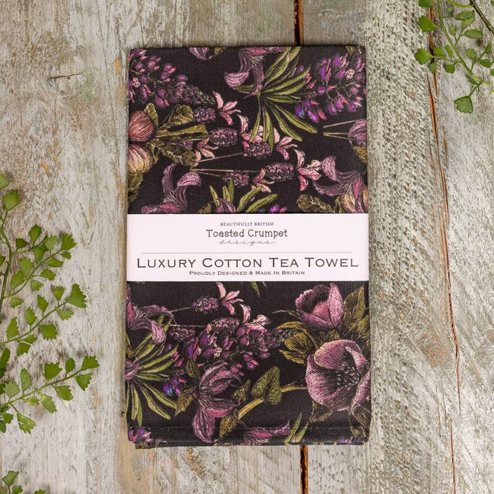 The Mulberry Collection (Noir) Tea Towel for wholesale by Toasted Crumpet