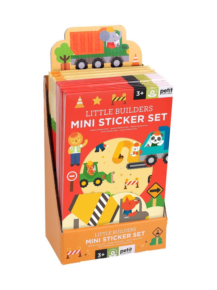 Mini Sticker Set: Little Builders CDU of 20 for wholesale by Chronicle Books