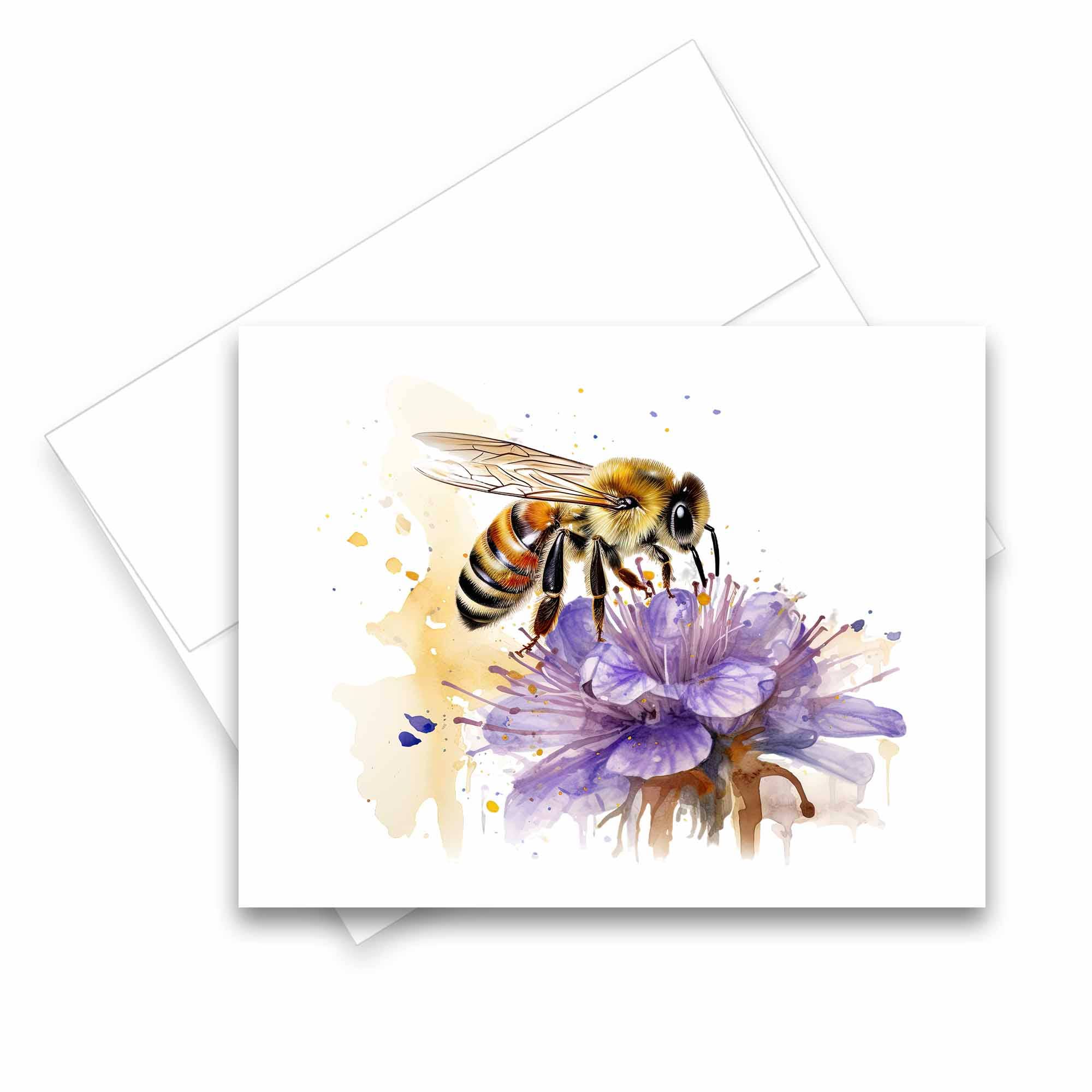 Aria Rae – Cartão de saudação diária por atacado – Cartões de saudação variados Honey Bee, Conjunto de 6, Cartões Brancos3