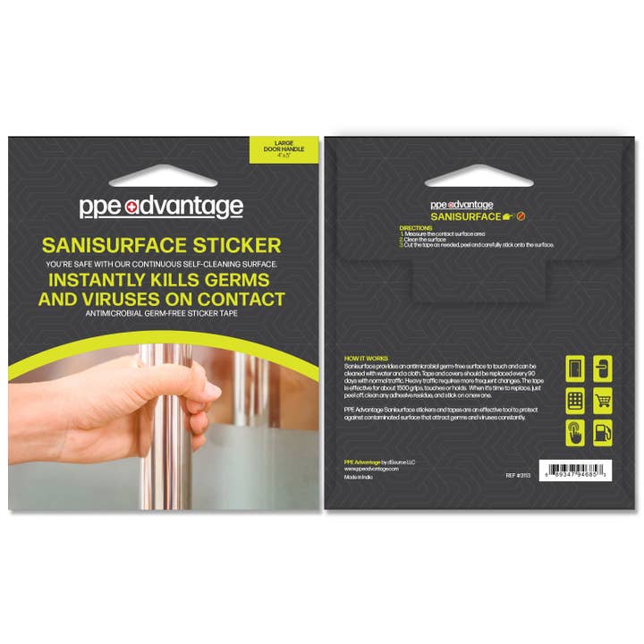 PPE Advantage - Wholesale Tape - Sanisurface® - Antimicrobial Germ Free Sticker Tape