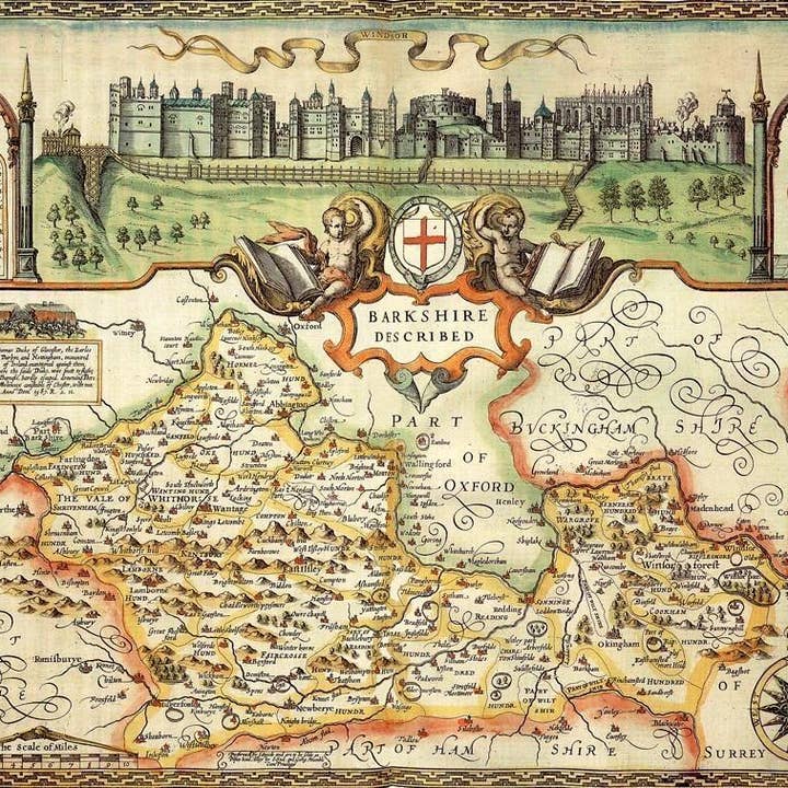 Berkshire Historical Map 1000 Piece Jigsaw Puzzle (1610) for wholesale by Map Marketing Limited