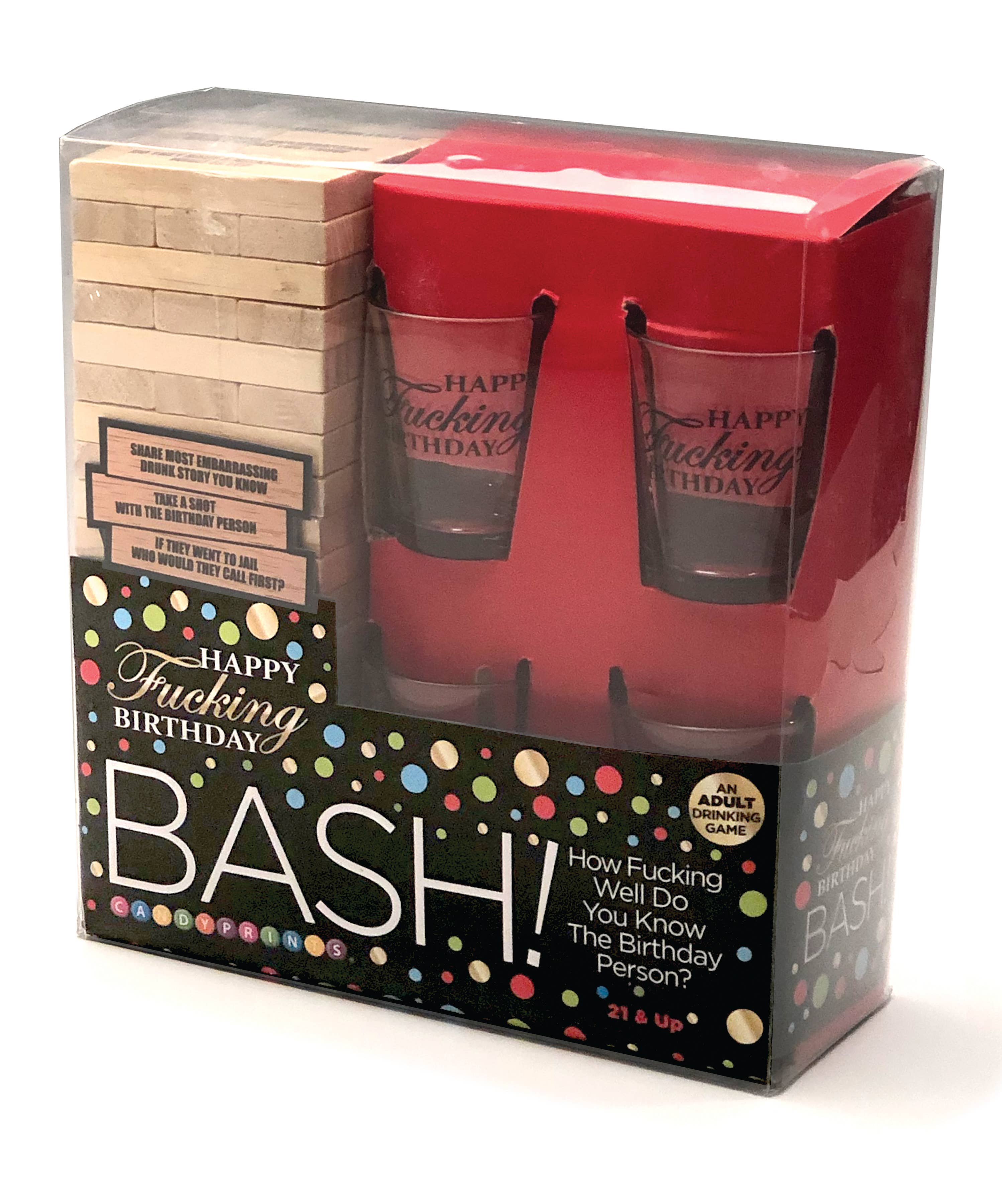 Little Genie Productions - Wholesale Stacking Game - *** SALE*** Happy Fucking Birthday Bash -Tower Drinking Game3