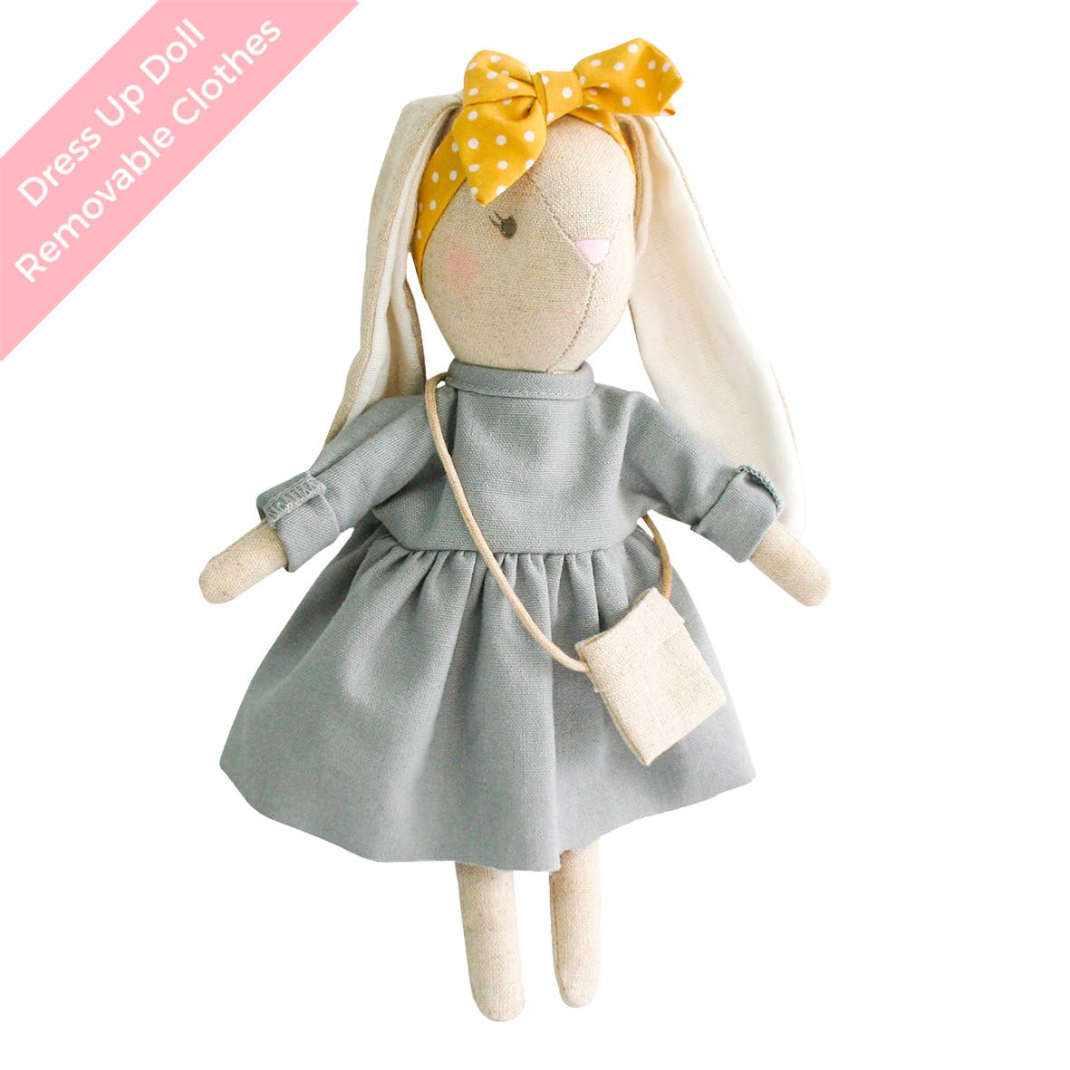 Alimrose - Vente Poupée – enfant - Mini lapin Sofia gris0