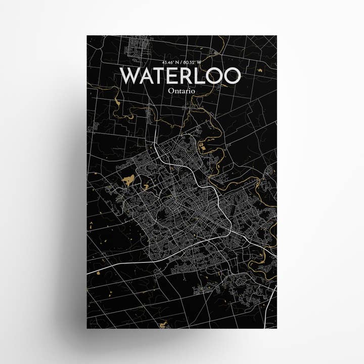 OurPoster.com - Wholesale Poster - Waterloo City Map Poster252