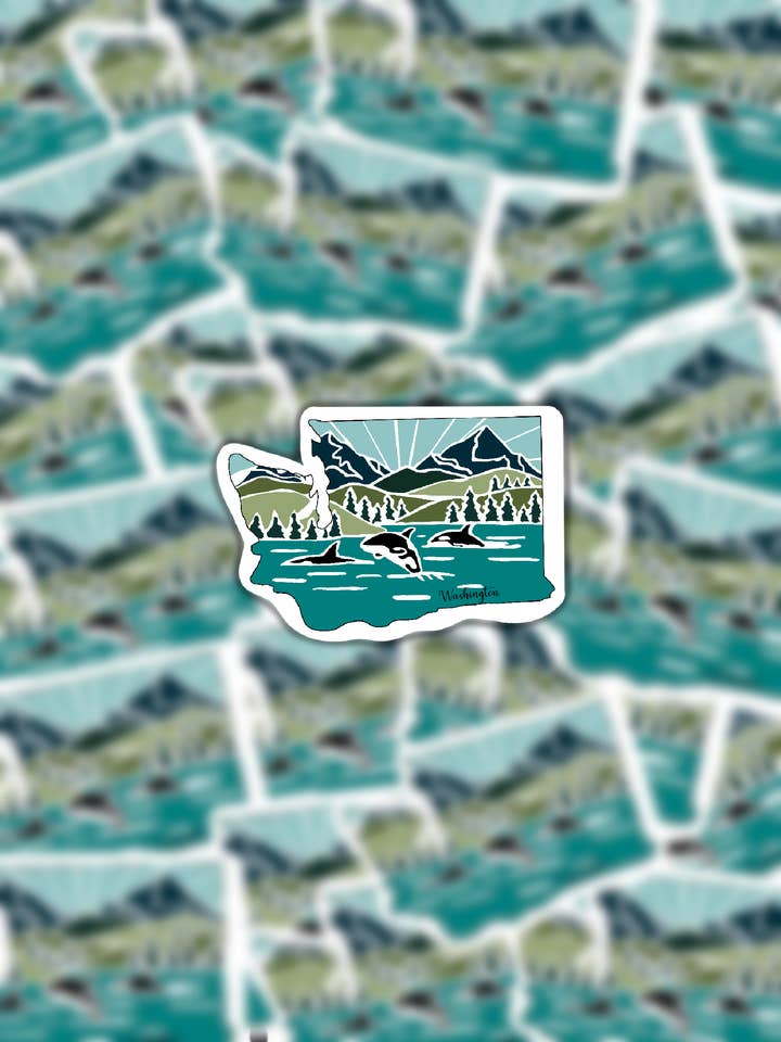 Washington State sticker for wholesale by CreationsByMaddied
