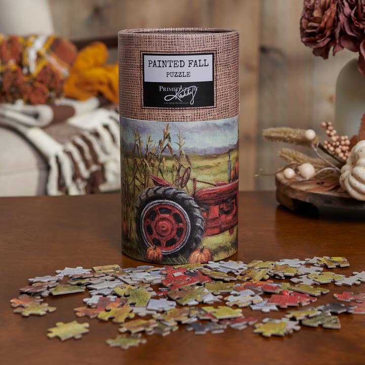 Primitives by Kathy - Wholesale Puzzle - Adult - Fall Tractor Puzzle