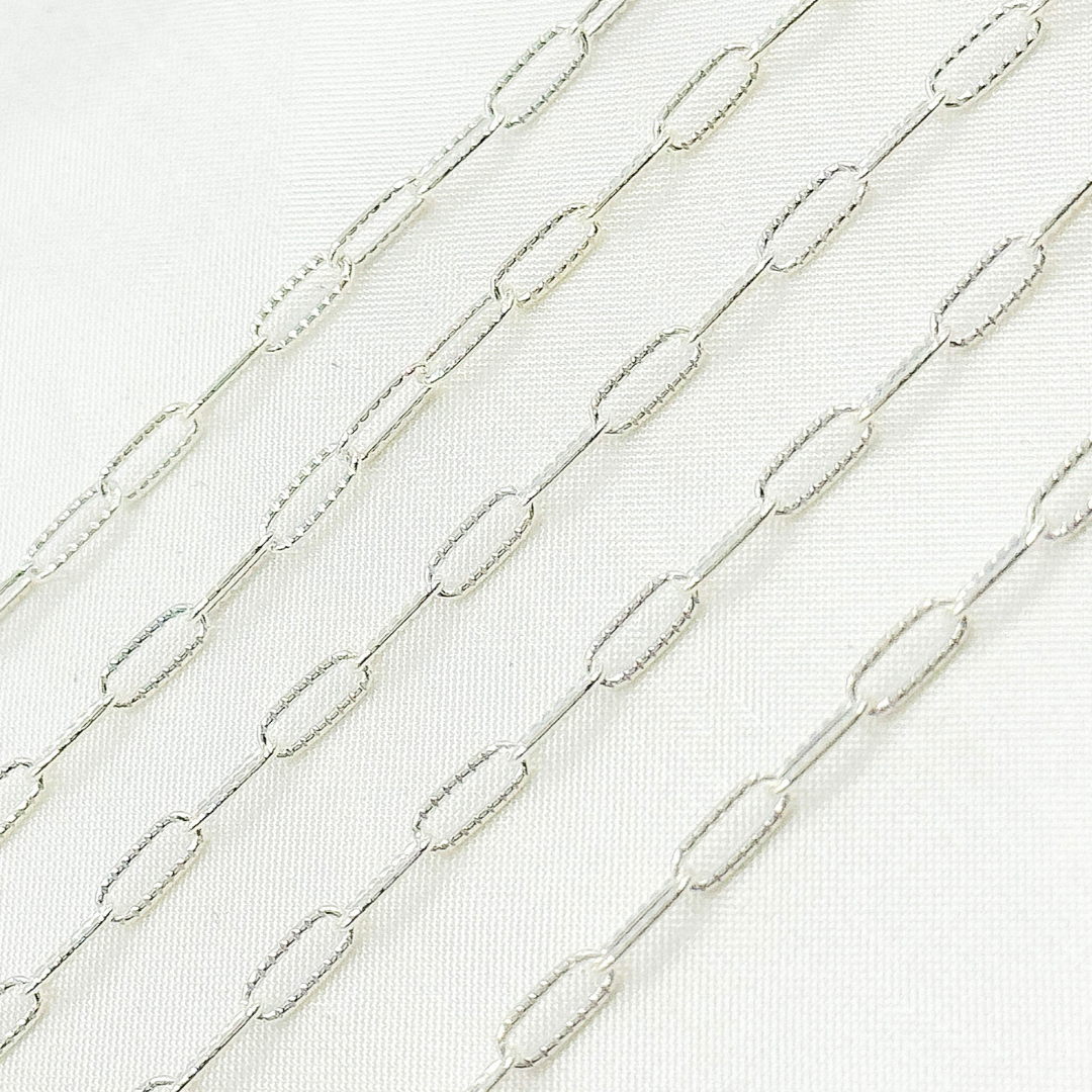 Jewels & Chains – wholesale Link & chain necklace – 2505LSS. Sterling Silver Hammered Paperclip Link Chain2