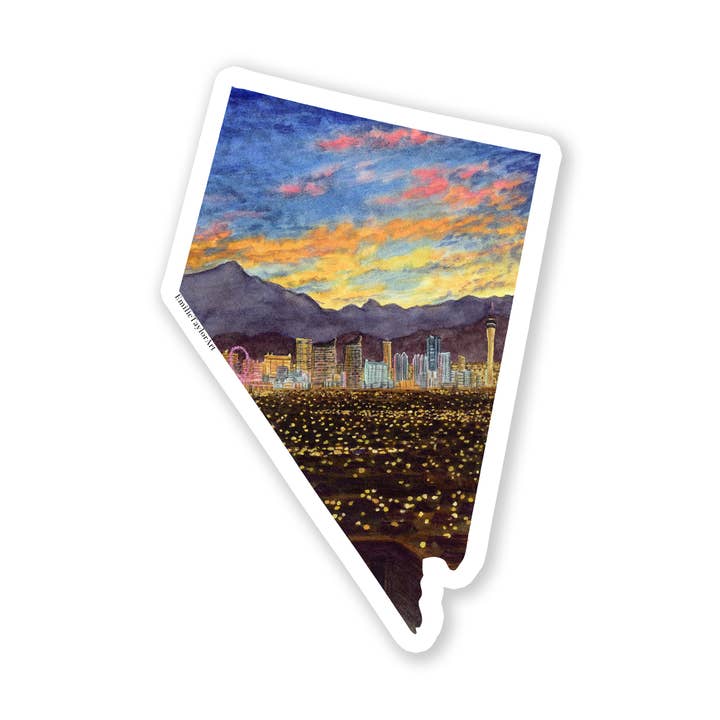 Nevada Klistermärke | Las Vegas Stadssouvenir för wholesale av Emilie Taylor