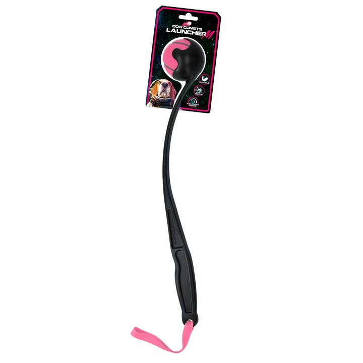 Dog Comets Launcher (Throwing Stick) Pink M for wholesale by Hofman Animal Care