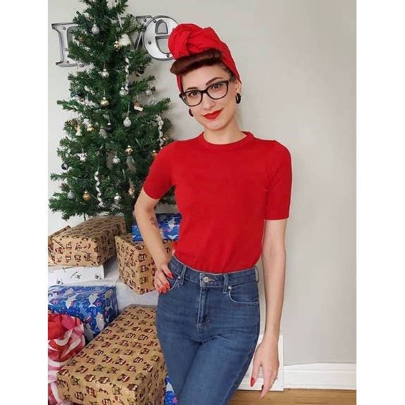 Mak – Engroshandel Strikket top - Dame – Halv-ærmet Crewneck Letvægts blød pullover Tee MK3664Y66