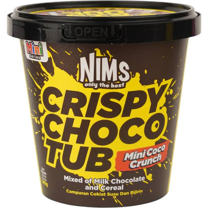 Nims Crispy Choco Tub Mini Coco Crunch for wholesale by Cow Crack Wholesale