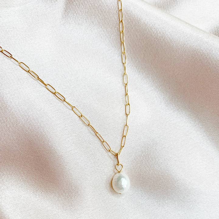 Baroque Pearl Necklace Gold Filled for wholesale by True by Kristy Jewelry