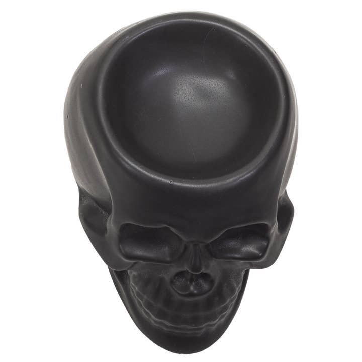 Pacific Trading - Wholesale Oil Warmer - Ceramic Skull Oil Burner Black5