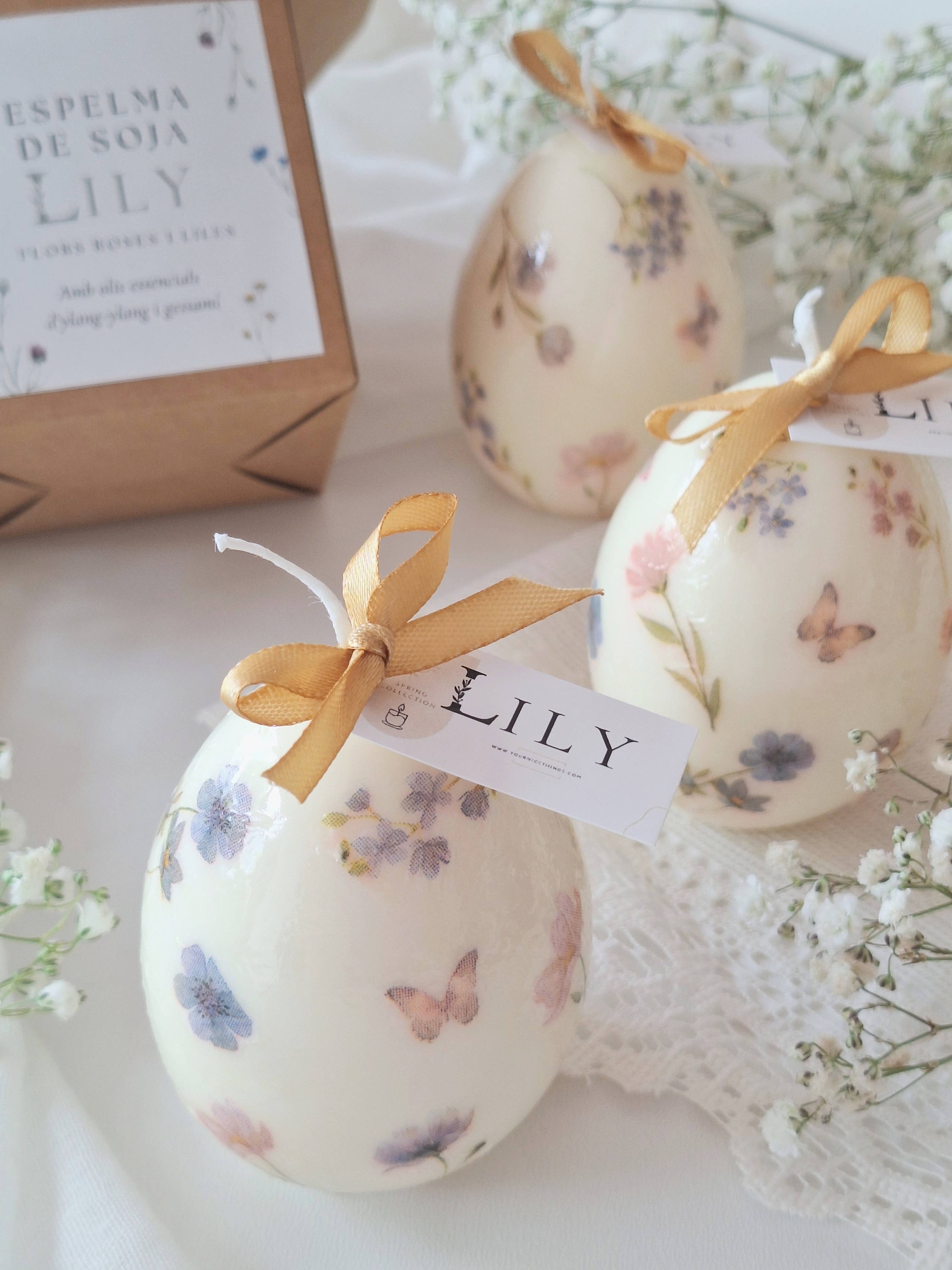 Your Nice Things - Candles - - Vendita all'ingrosso Candele regalo - Candela di soia effetto porcellana - Lily - uovo di Pasqua (rosa)2