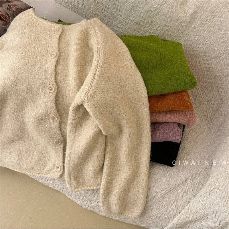 FurDecoration - Wholesale Cardigan - Women's - Loose Fit Round Neck Soft Knit Cardigan Sweater8