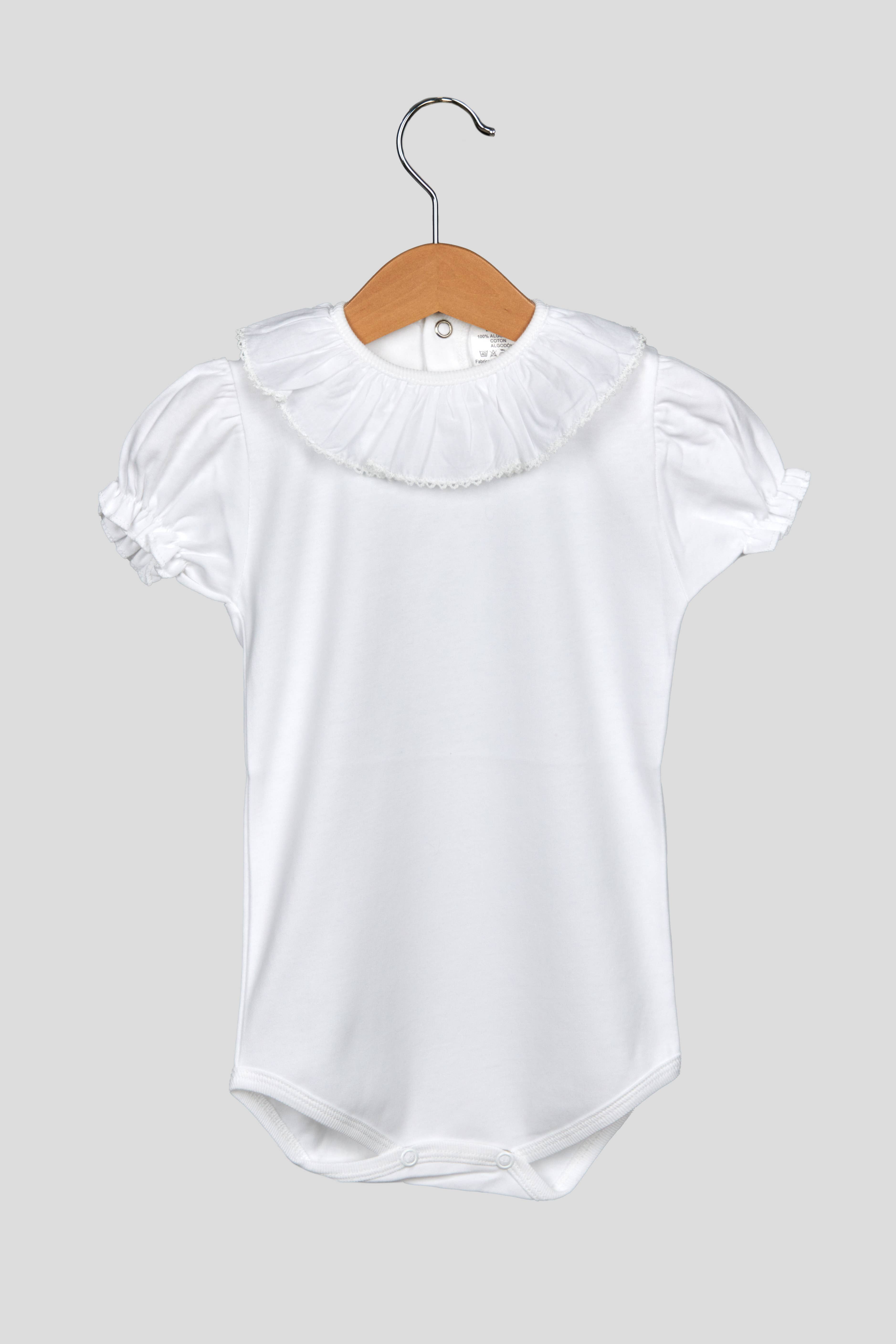 Amorim Gerações, LDA - Vente Body (sans pieds) – bébé - Body en coton manches courtes avec col à volants 610/01