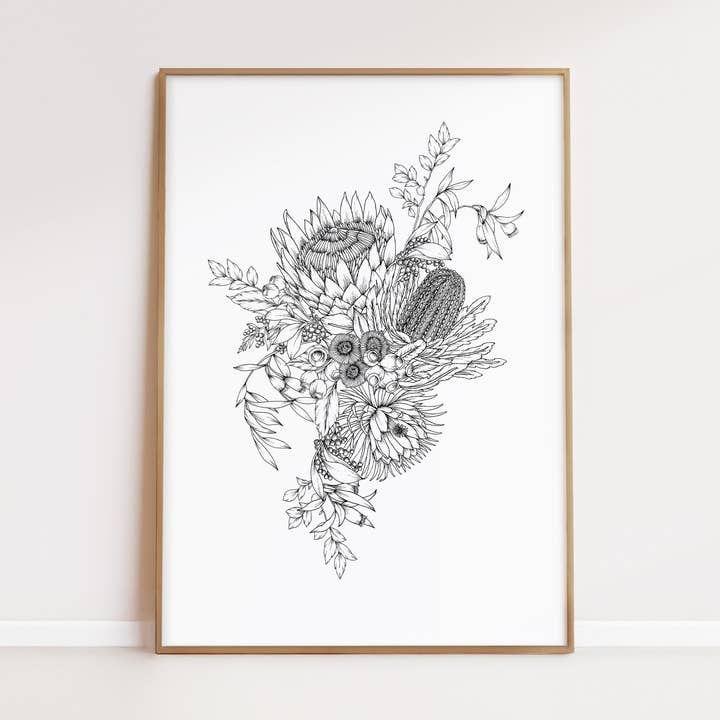 Winter Floral Artprint for wholesale by Typoflora