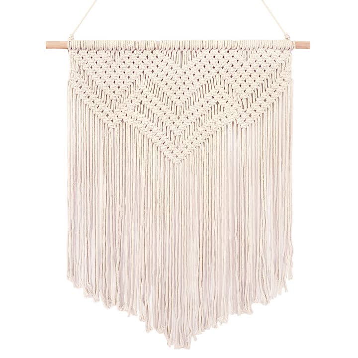 26" Large Macrame Rope Wall hanging Boho Tapestry for wholesale by Beach'd