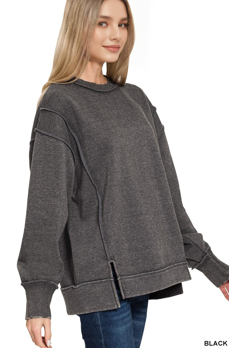42POPS - Wholesale Sweatshirt - Women's - ',,, Fleece Hi Low Hem Pullover With Pockets59