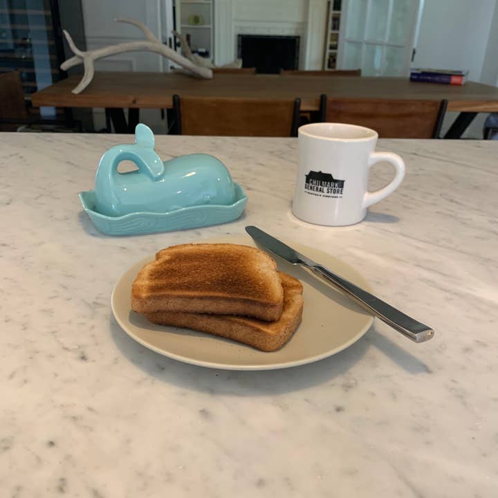 Fox Run Brands - Wholesale Butter Dish - Fox Run Ceramic Whale Butter Dish, 4.5" x 7.25" x 4"