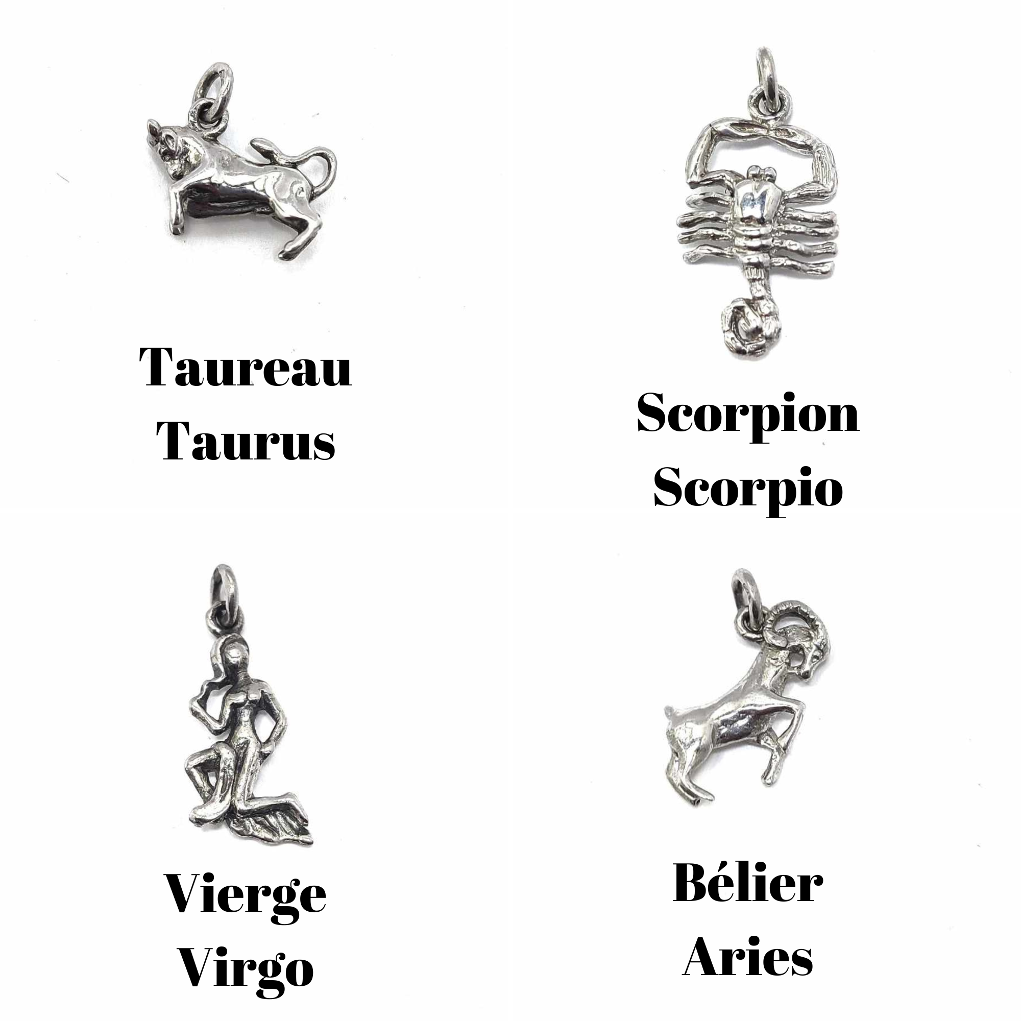 Iroquoise - Wholesale Individual Charm/Pendant - 925 Sterling Silver Astro Sign Pendant2