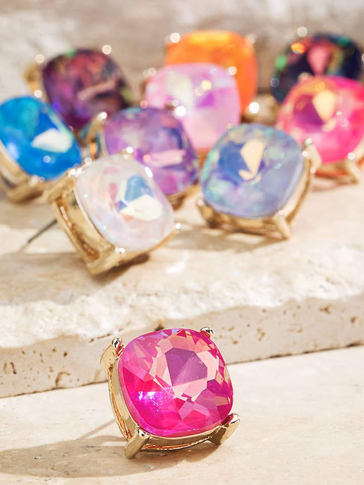 Faceted Glass Stud Earrings for wholesale by Urbanista