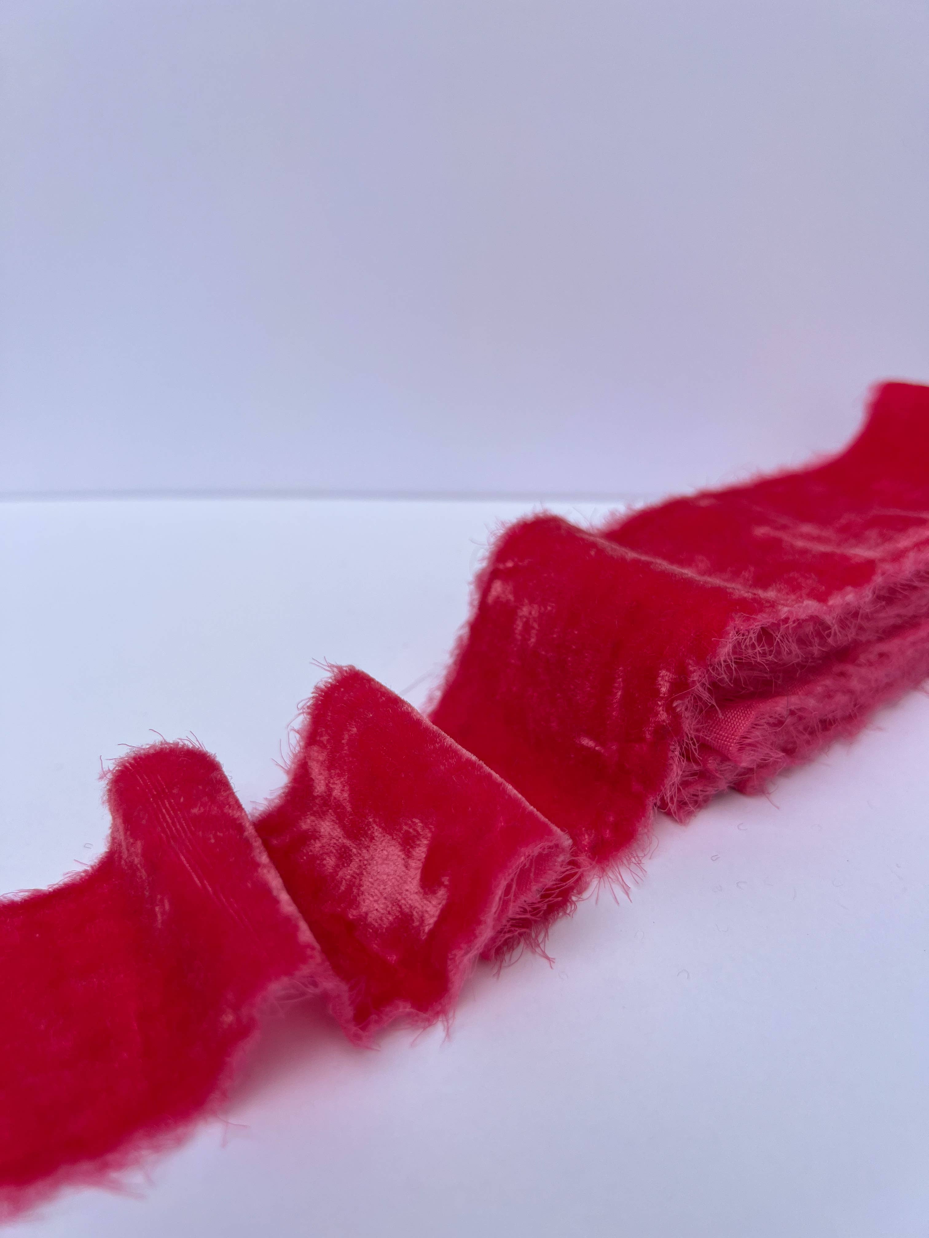 Trim & Twine - Wholesale Ribbon - Gift Wrapping - Bulk 2" Raw Edge Velvet Ribbon - 33 Colors14