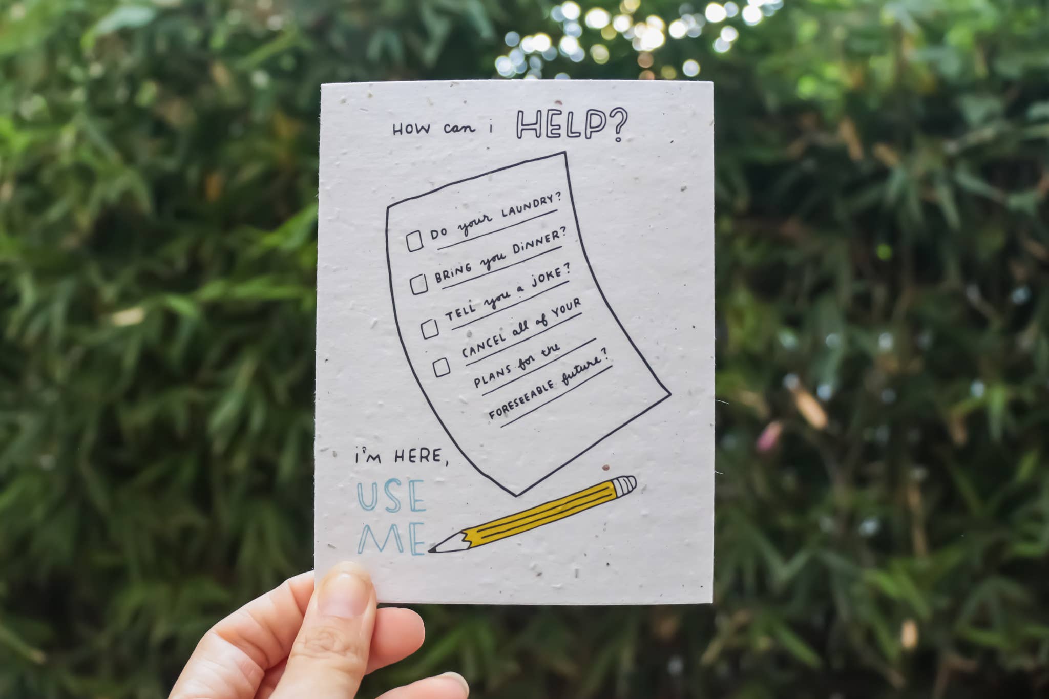 Thoughtful Human – Cartão de saudação diária por atacado – Use-Me (Animar você) Cartão de semente de flores silvestres plantáveis2