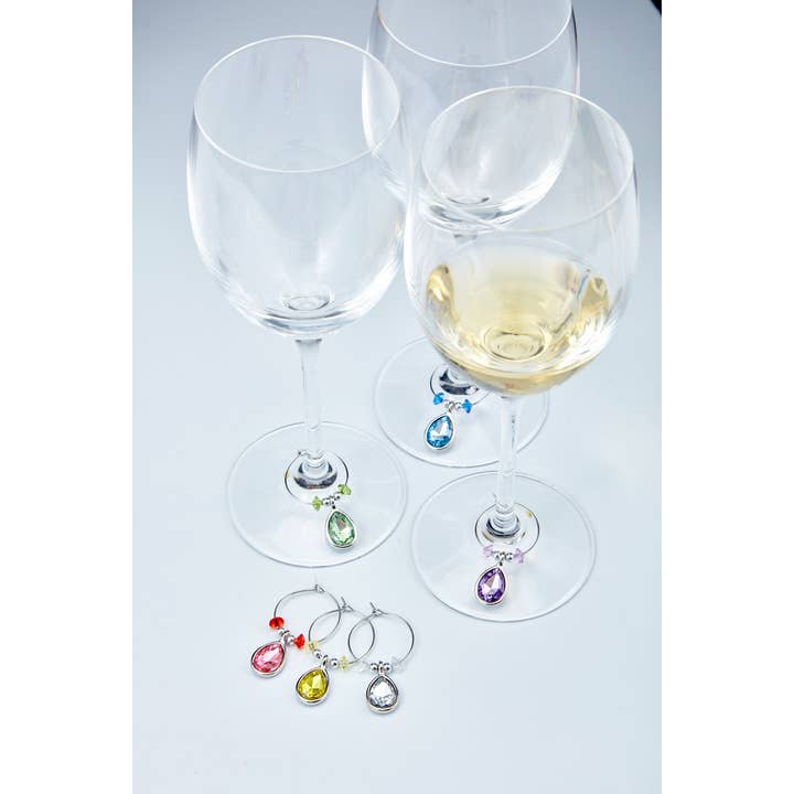 MiVino Colorful Gem Stemware Charms for wholesale by Prodyne
