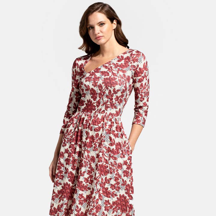 Asymmetric Neckline Midi Dress for wholesale by HotSquash