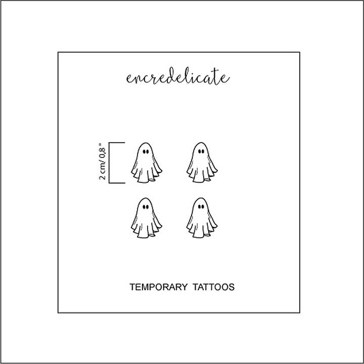 encredelicate - Wholesale Temporary Tattoo - Temporary ghost tattoos (set of 4)2