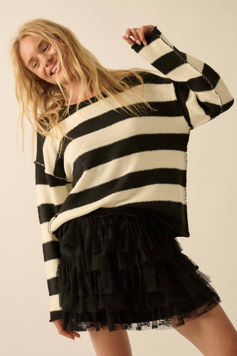 Promesa USA - Wholesale Skirt - Women's - Lace and Tulle Tiered Ruffle Mini Skirt11