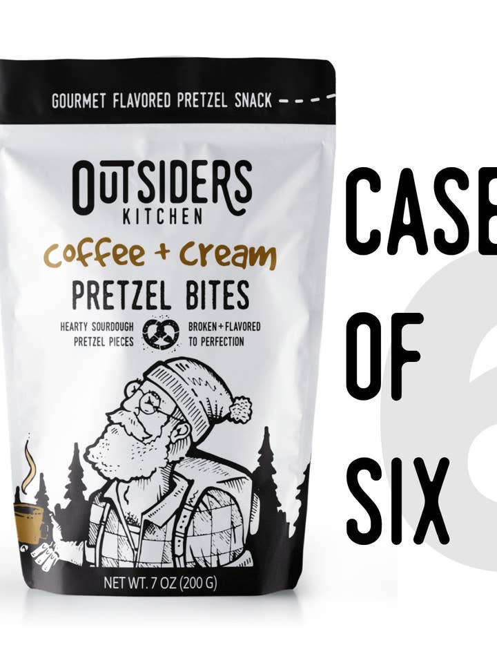 Coffee + Cream Sourdough Pretzel Bites Snack | Case of 6 for wholesale by Outsiders Kitchen