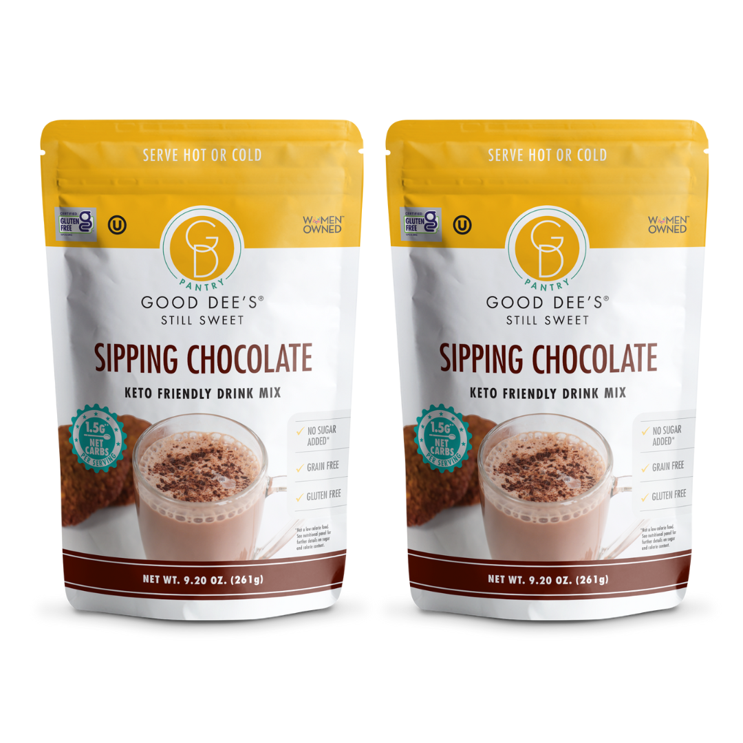 Good Dee's - Wholesale Hot cocoa mix/kit - Good Dee's Sipping Chocolate Low Carb Drink Mix - Vegan, No Sugar Added*, Soy Free and Gluten Free6
