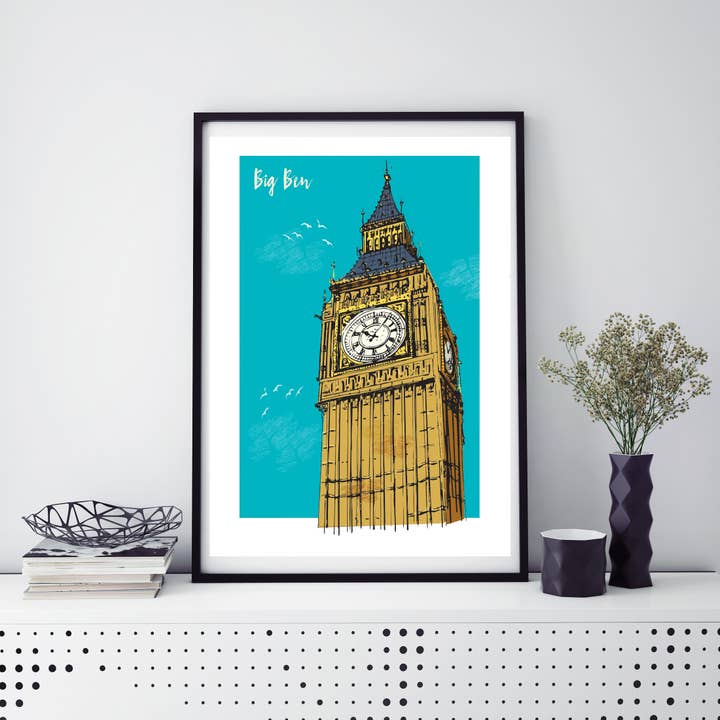 Elizabeth Tower Clock Classic A3 Print for wholesale by Rocket 68